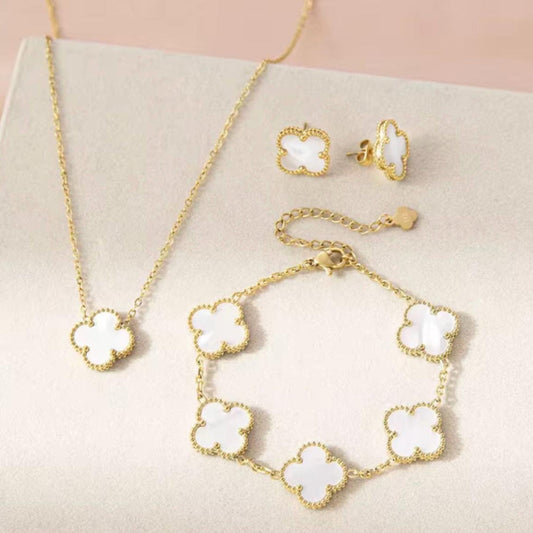 Schmuckset Kleeblatt Elara